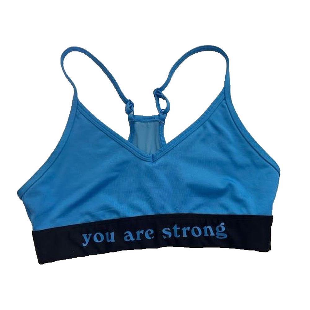 Lot of 2 PINK Victoria's Secret Sports Bras Small Tie Dye Blue Strappy - Picture 2 of 9